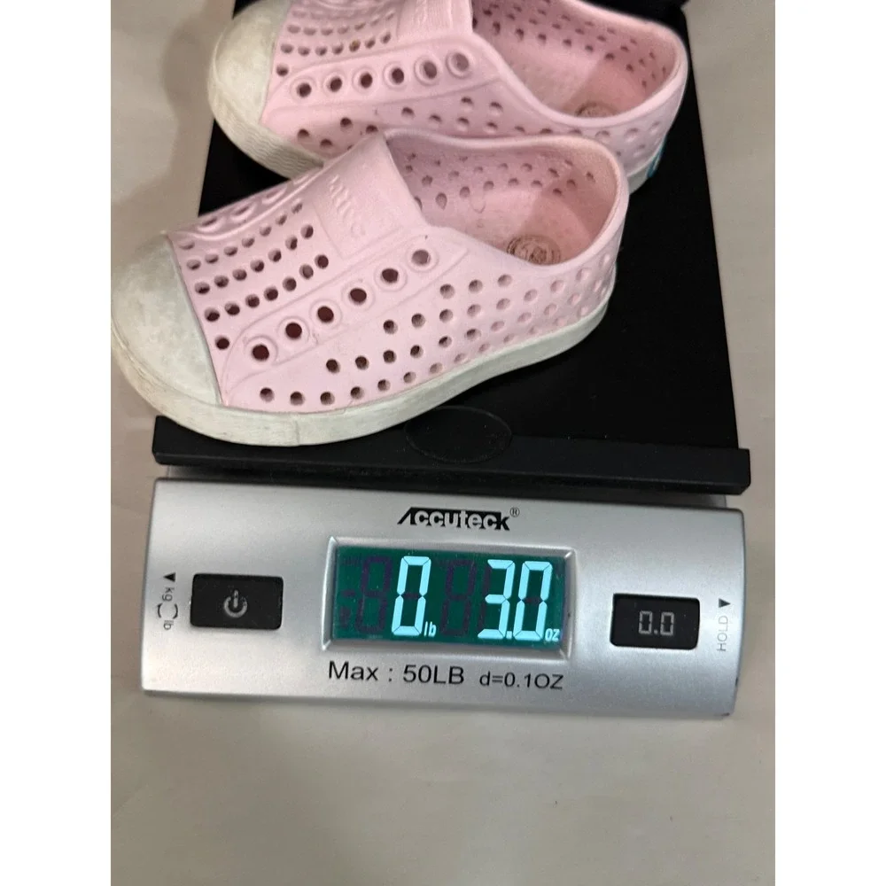 Native Jefferson Kids Size C4 Pink Slip On Perforated Water Shoes Sneakers